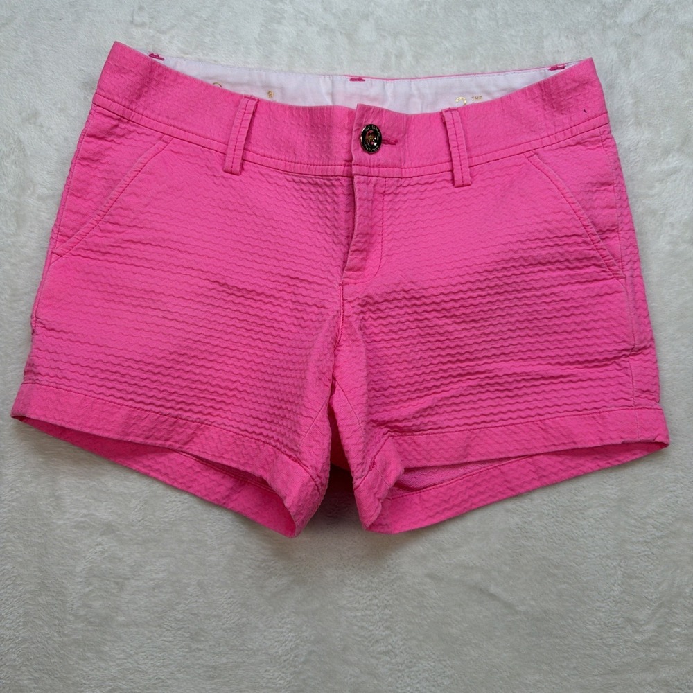 Lilly Pulitzer Callahan Shorts Womens 2 Pink Resort Preppy Summer Stretch